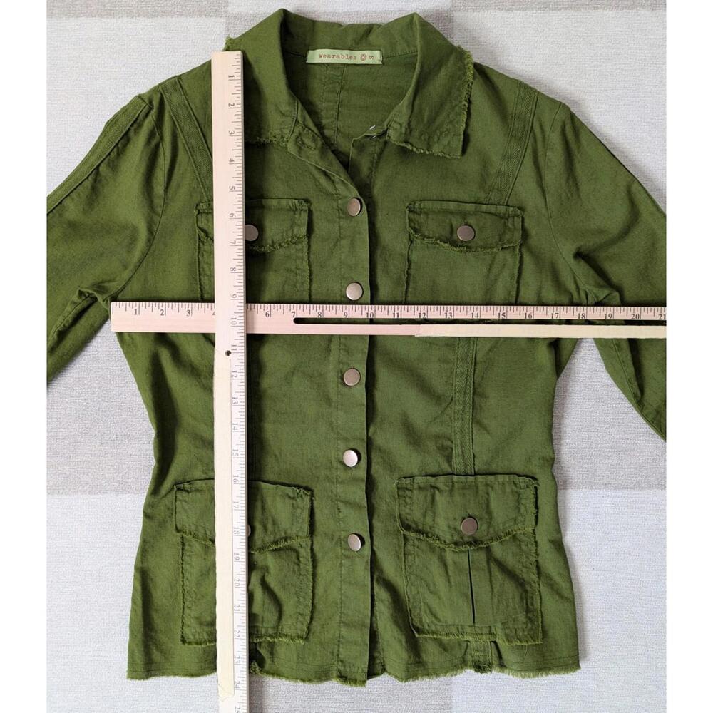 Vintage y2k Wearables linen & cotton utility shirt jacket - Picture 5 of 7